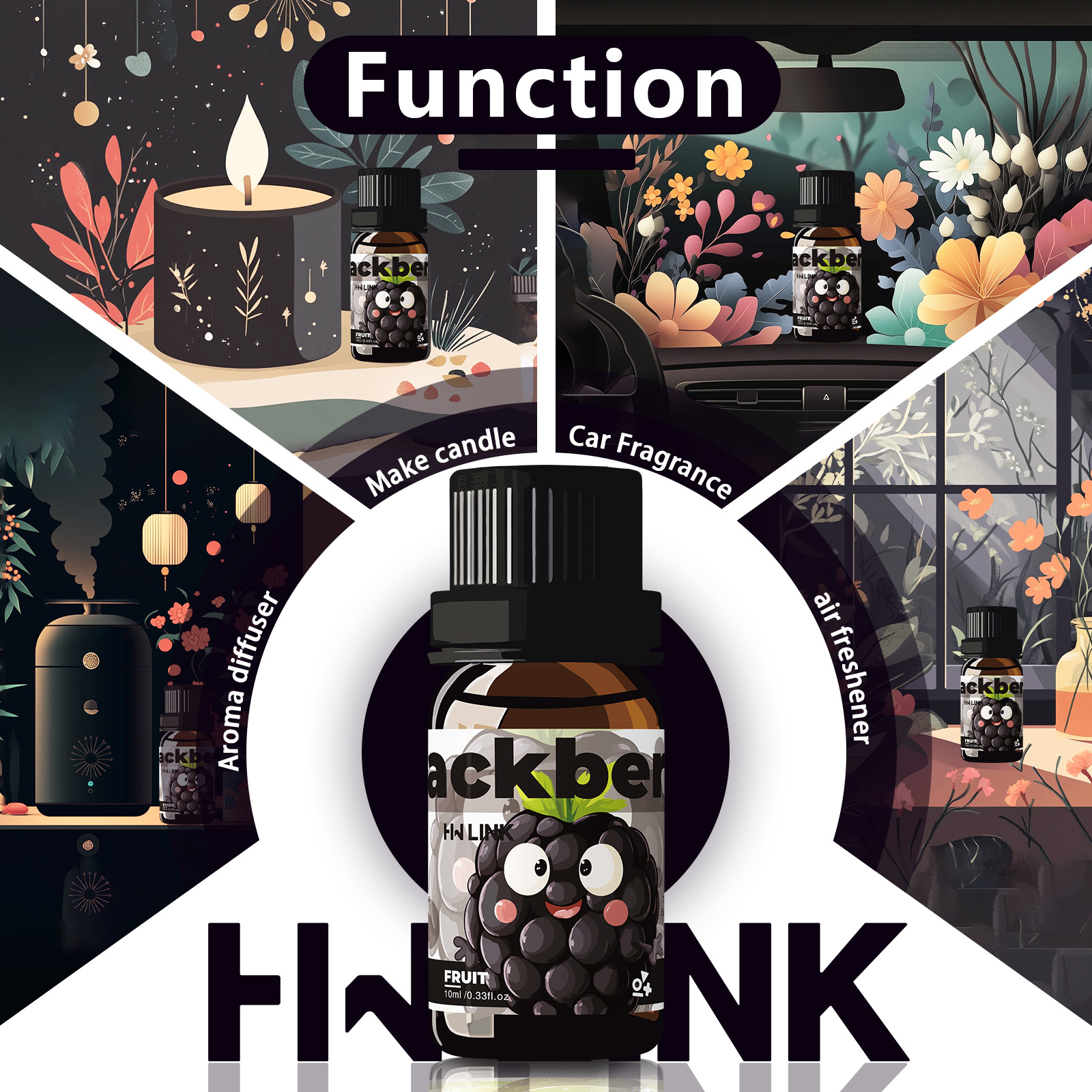 Blackberry Essential Oil Black - Perfume Fragrance Essence のレビューと価格