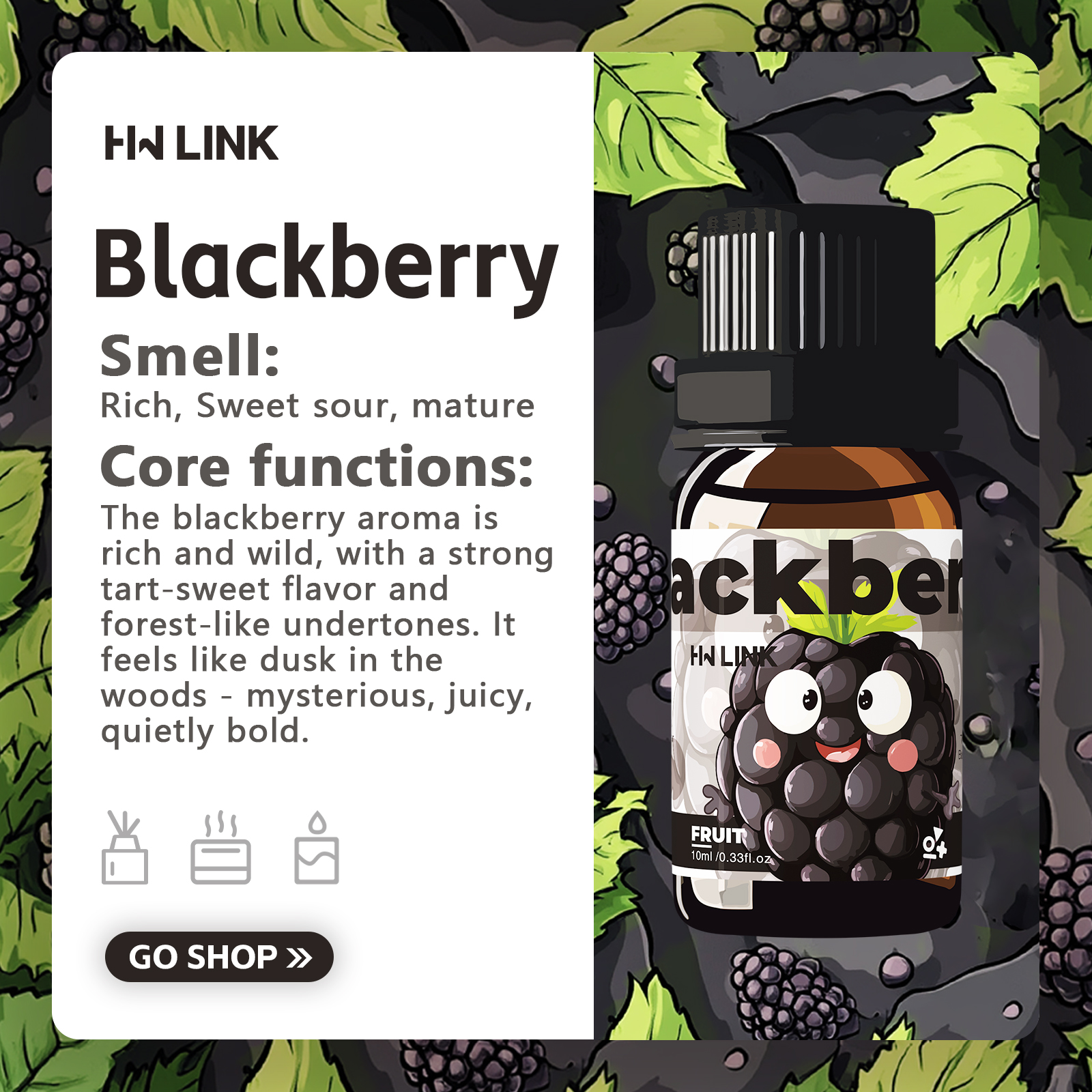 Blackberry Essential Oil Black - Perfume Fragrance Essence のレビューと価格