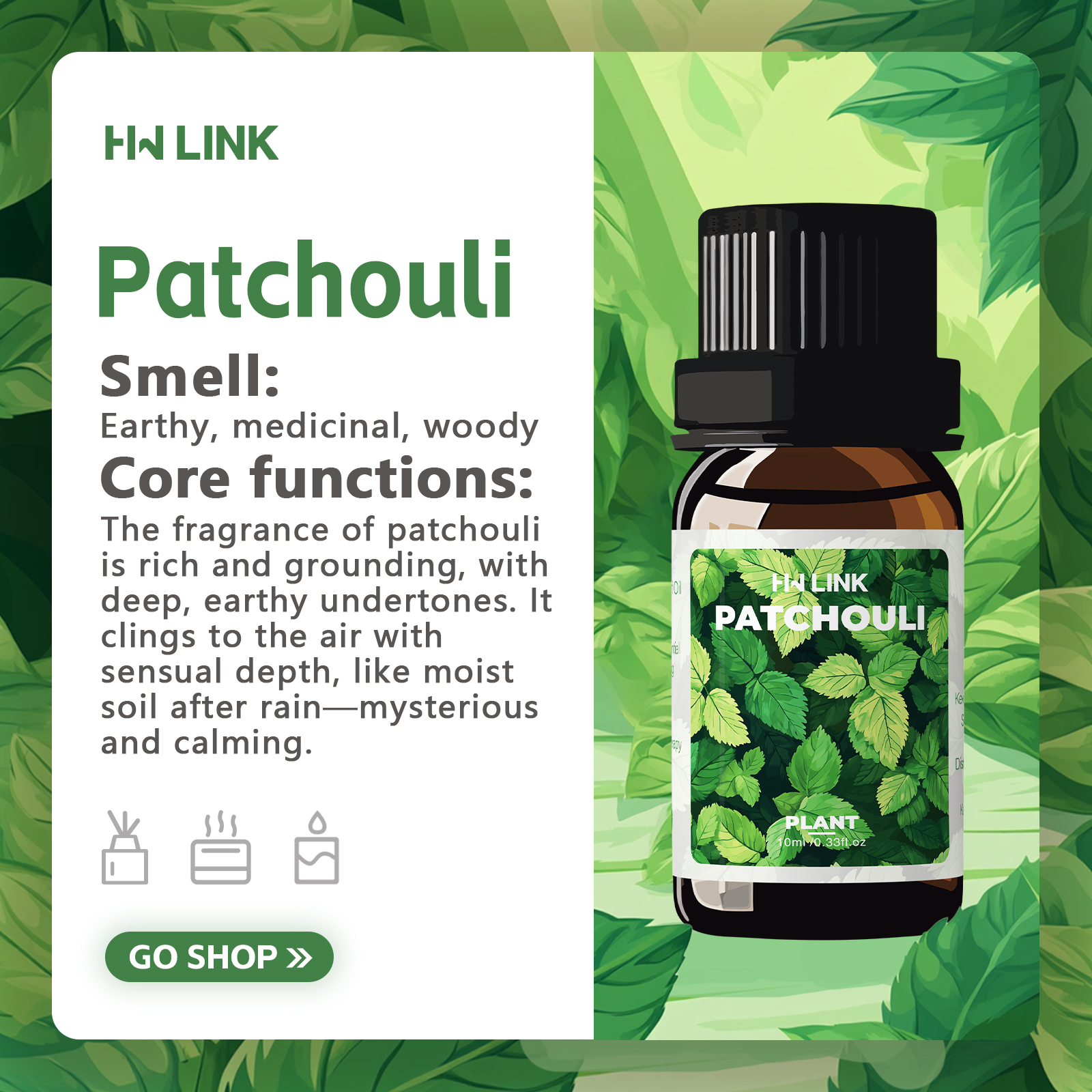 10ml Patchouli Essential Oils  - Perfume Fragrance Essence のレビューと価格