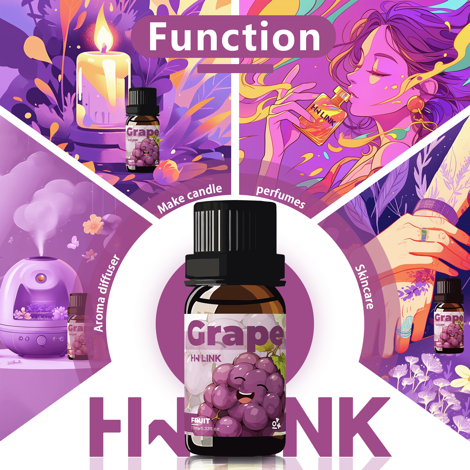 Grape Essential Oil 10ml Perfu - Perfume Fragrance Essence のレビューと価格