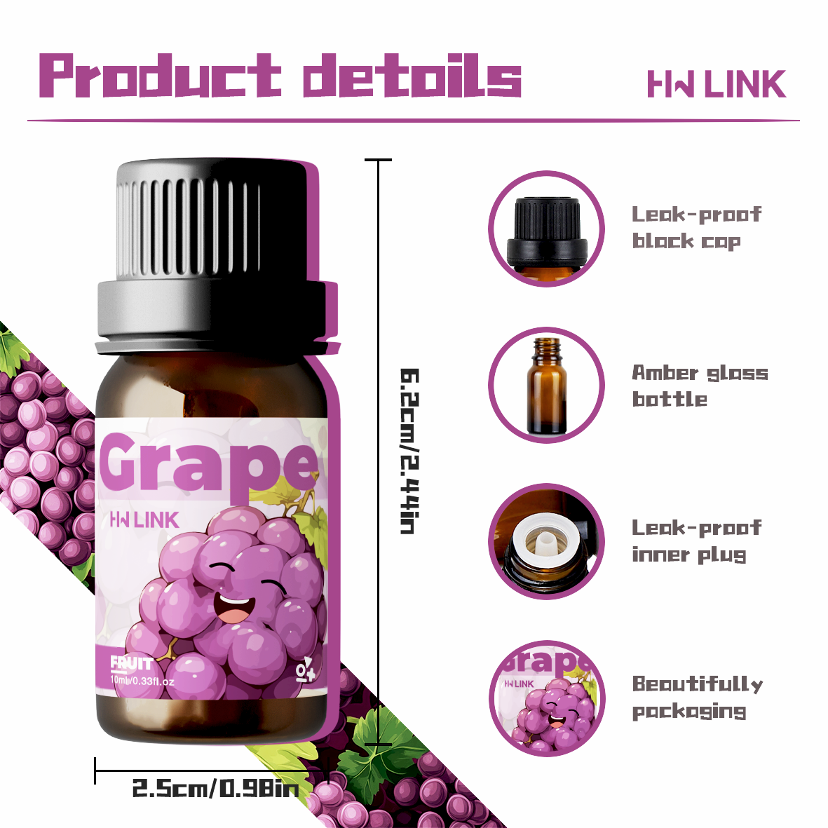 Grape Essential Oil 10ml Perfu - Perfume Fragrance Essence のレビューと価格