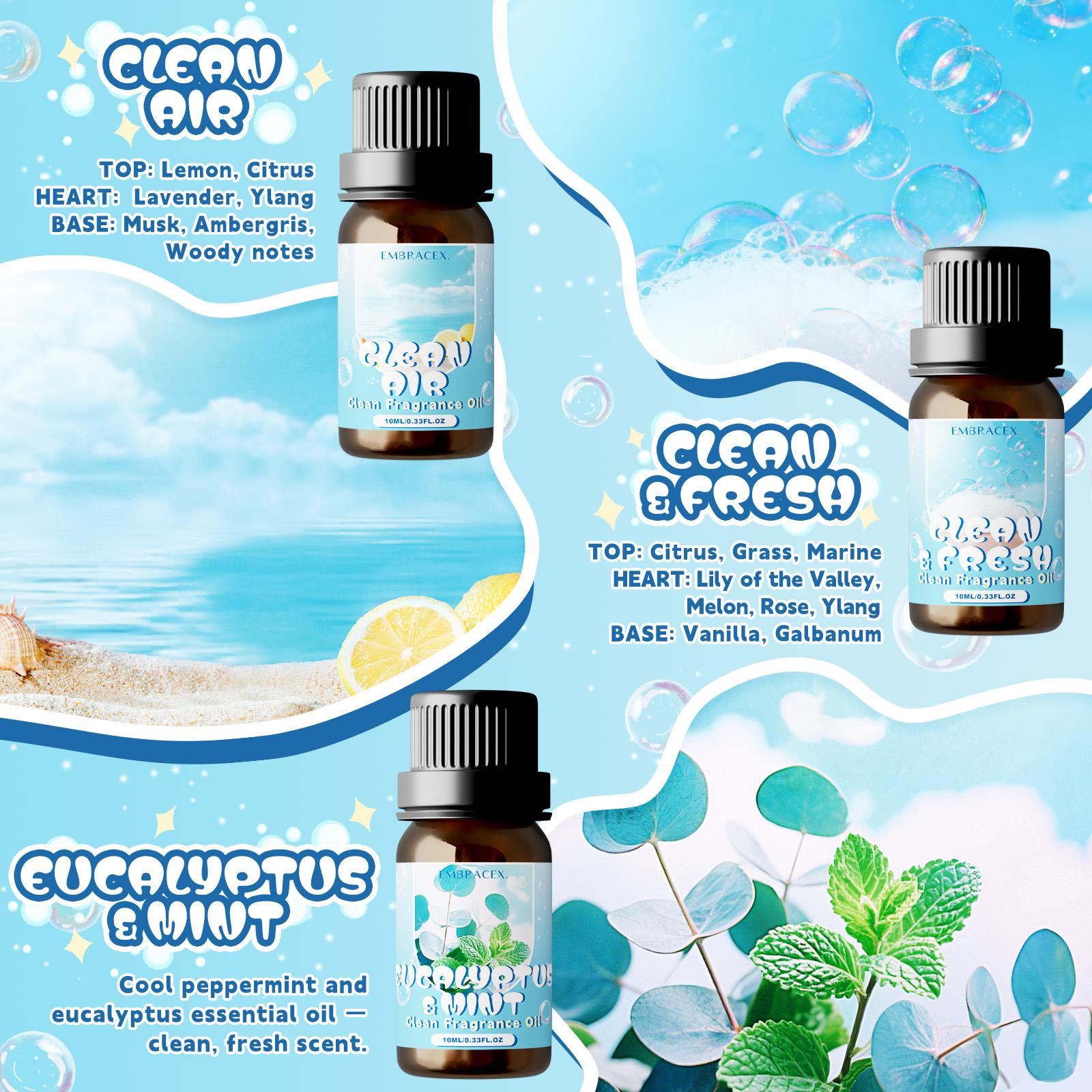 10ml Clean Air Essential Oil L - Perfume Fragrance Essence のレビューと価格