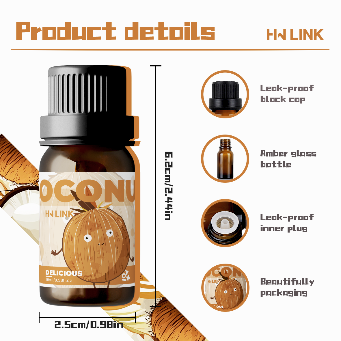 10ml Coconut Essential Oils No - Perfume Fragrance Essence のレビューと価格