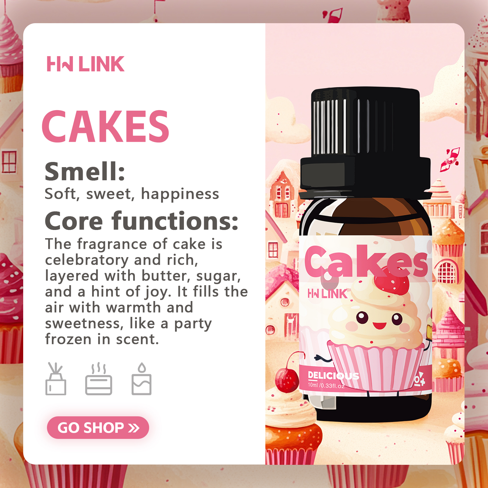 10ml Cakes Essential Oils Perf - Perfume Fragrance Essence のレビューと価格