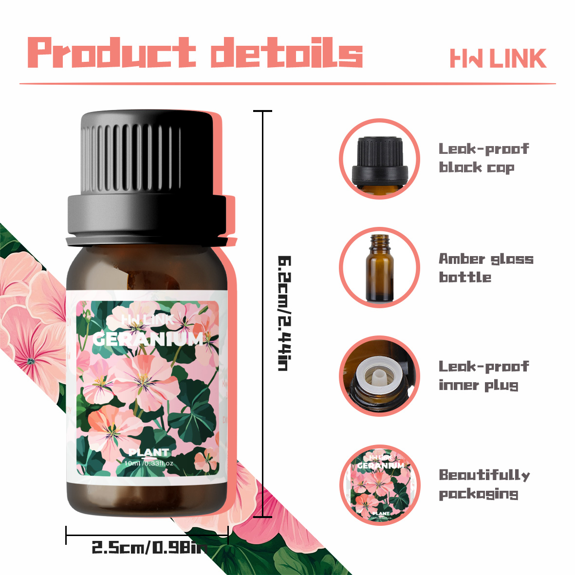 Geranium Essential Oil 10ml 10 - Perfume Fragrance Essence のレビューと価格