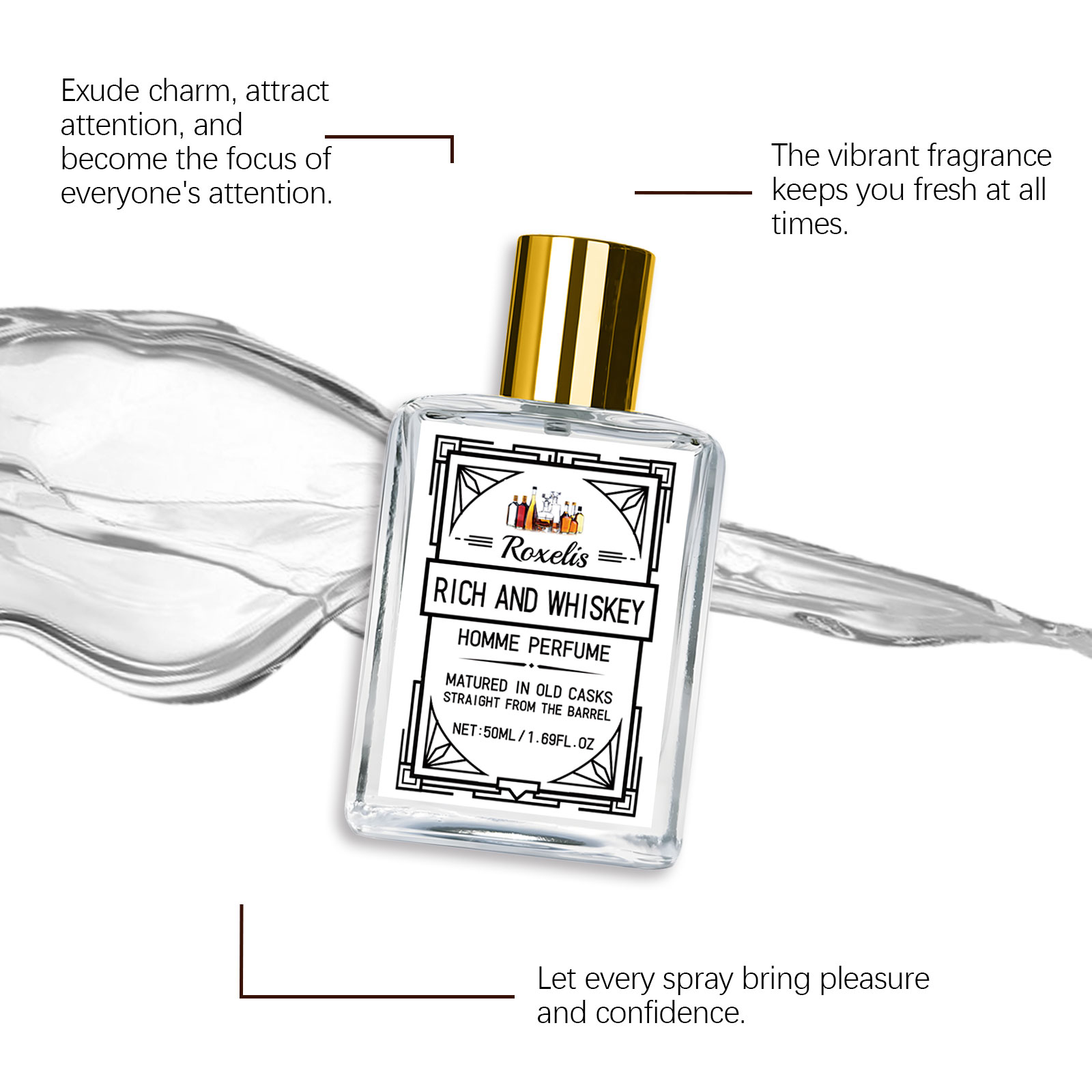 Roxelis 50ml Charm Whisky Men' - Perfume The Fragrance のレビューと価格