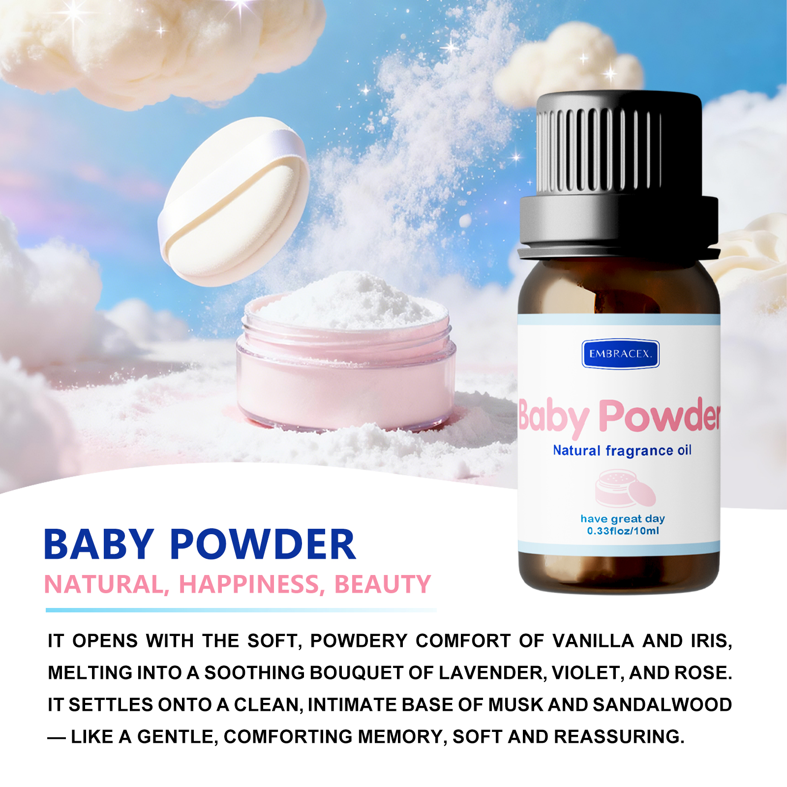 10ml Baby Powder Essential Oil - Perfume Fragrance Essence のレビューと価格